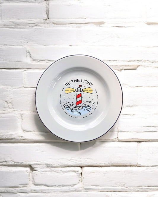 Be the Light, Decorative Enamel Plate